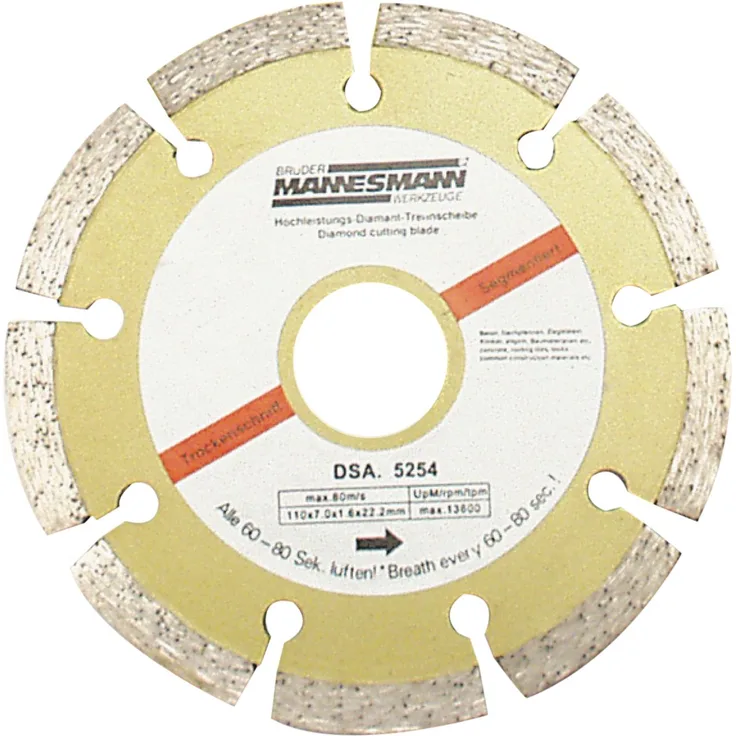 Mannesmann Diamant-Trennscheibe, segmentiert,, M 1245-110