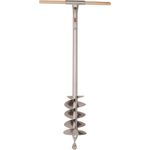 150mm Handerdbohrer silber pulverbeschichtet Stahlrohrstiel