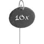 in-trading Handelsgesellschaft mbH Hoberg Schiefer-Pflanzschilder, 10er Set - witterungsbeständig & wiederverwendbar