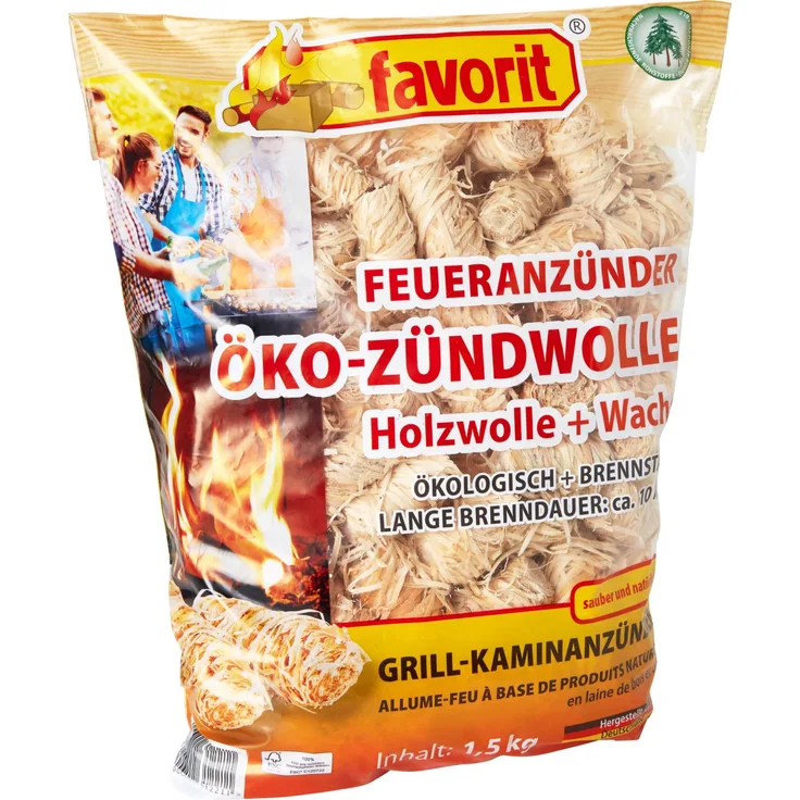 Favorit Öko-Zündwolle 1,5 kg Beutel 1,5 kg