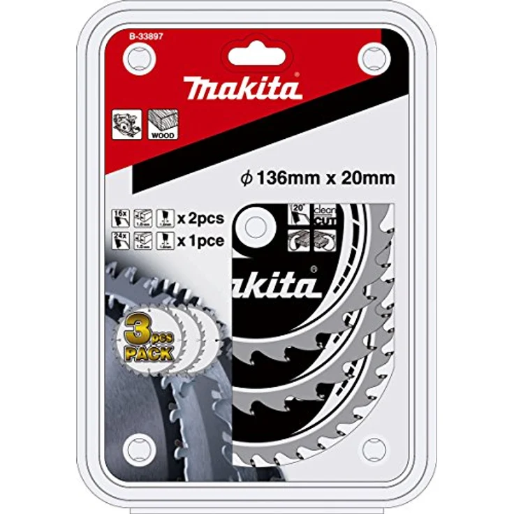 Makita B-33897 136mm 3Stück(e) Kreissägeblatt – Bild 1