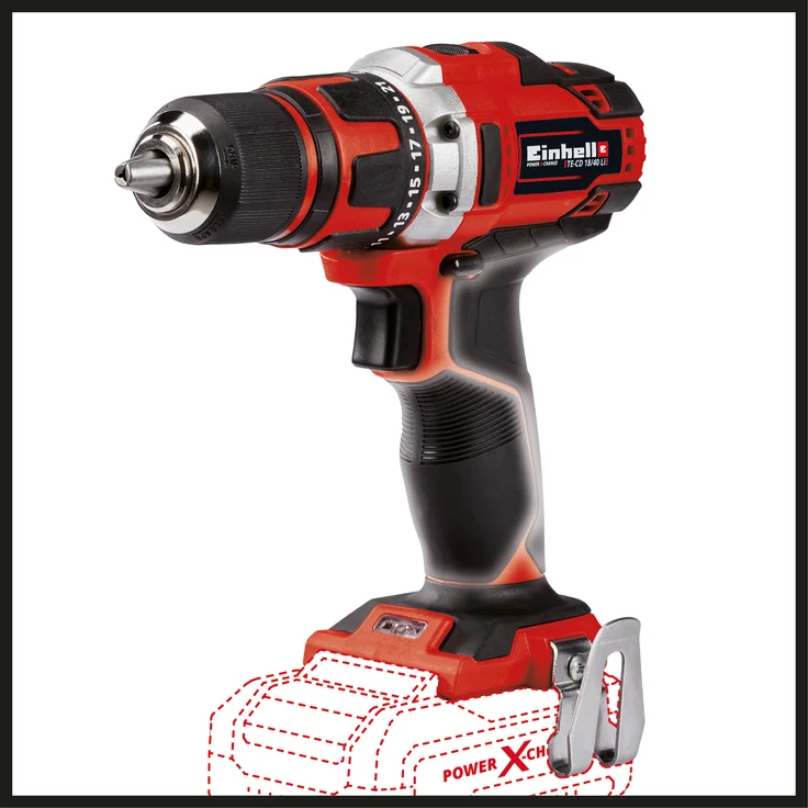 Einhell TE-CD 18/40 Li-Solo Akku-Bohrschrauber Power X-Change PXC ohne Akku ohne Ladegerät – Bild 4