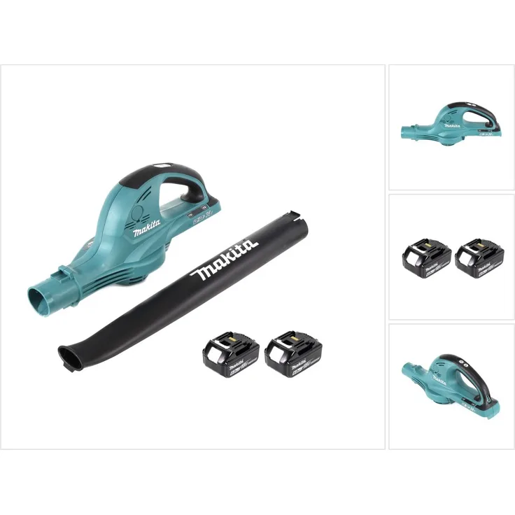 Makita DUB 361 2x 18 V - 36 V Akku Laubbläser Gebläse plus 2x Makita BL 1860 6 Ah - 6000 mAh Akku