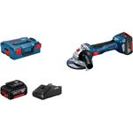 Bosch Professional 18V 125mm Akku-Winkelschleifer GWS 18V-7, 2x 4.0 Ah L-BOXX 125 mm Akku