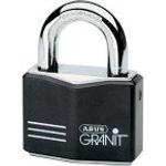 ABUS Vorhangschloss Granit 37-55 Premium-Schloss für höchste Beanspruchungen - Sicherheitslevel 10 - inkl. 2 Schlüssel - schwarz - 00842