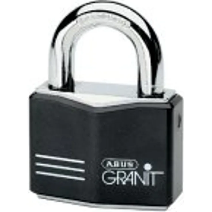 ABUS Vorhangschloss Granit 37-55 Premium-Schloss für höchste Beanspruchungen - Sicherheitslevel 10 - inkl. 2 Schlüssel - schwarz - 00842