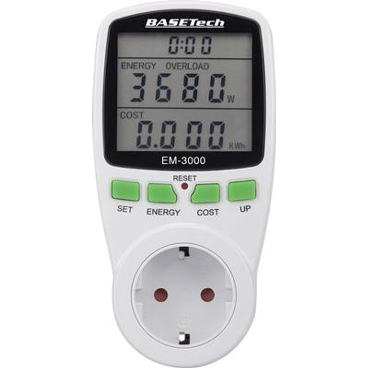 Basetech EM-3000 Energiekosten-Messgerät Kostenprognose BT-1611632