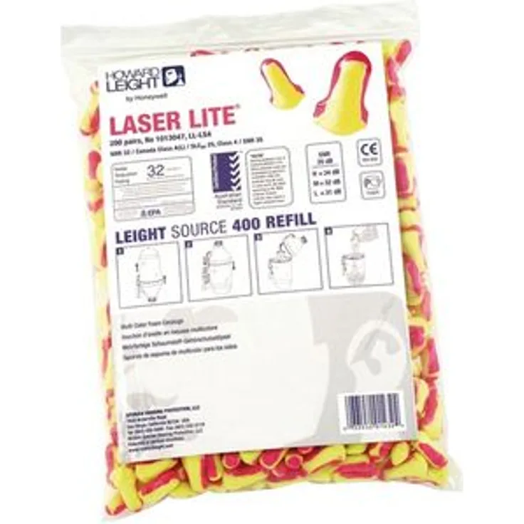 Honeywell Gehörschutzstöpsel Laser Lite EN 352-2 (SNR)=35 dB Nachfüllpack Ã  200 PA