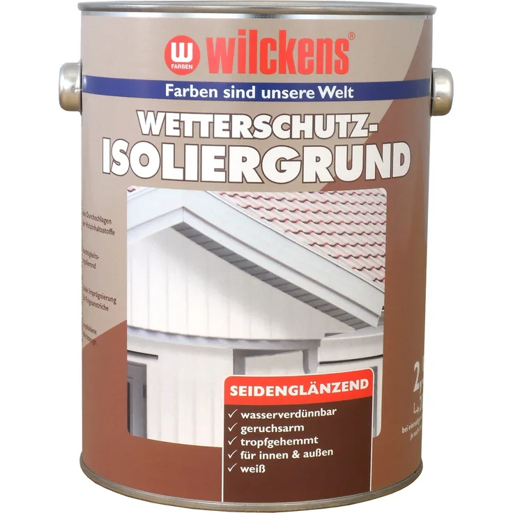 Wilckens - Wilckens 2,5l Wetterschutz-Isoliergrund Weiß Imprägnierung Isolierfarbe Primer - weiß