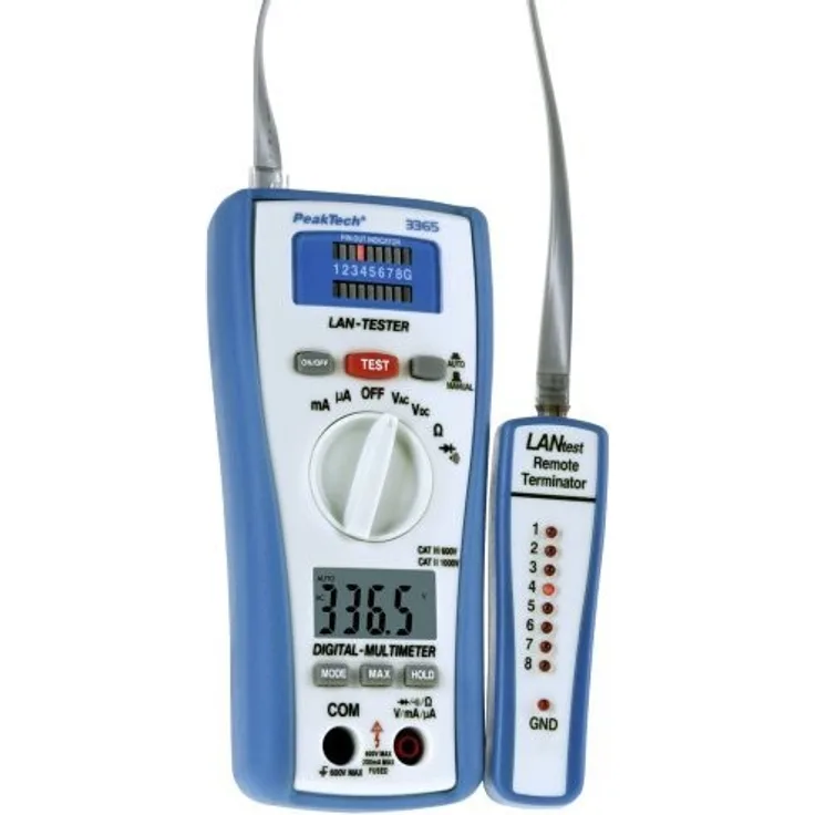 PeakTech 3365 - Netzwerktester mit Digital-Multimeter