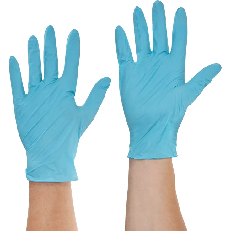 Semperguard 816780639 / 3000001630 Xpert Einmalschutzhandschuh aus Nitrillatex, puderfrei, Chemikalienspritzschutz, Größe XL (9-10), Grün/Blau (90 er-Pack)
