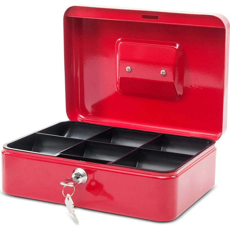 Maul Geldkassette 3, Rot, Herausnehmbarer Hartgeldeinsatz, 250 x 90 x 191 mm, 5611325, 1 Stück – Bild 1