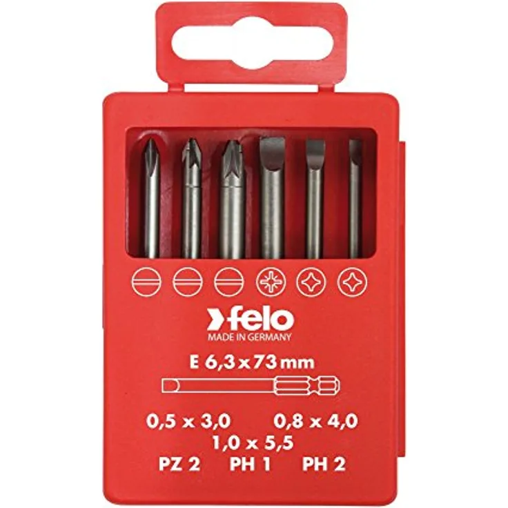 aginco 030 927 16 Profi Bit Set. 6 Bits Box Elektriker