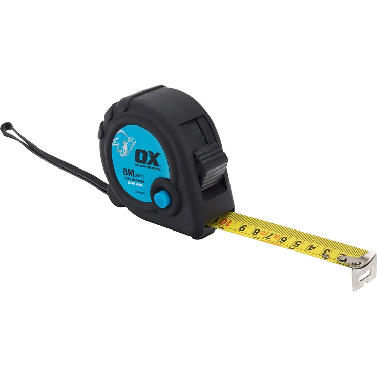 OX Tools Trade 8m Tape Measure Metric-Imperial