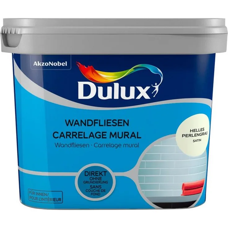 Dulux - Dulux Fliesenlack Fresh Up, perlgrau 0,75 l - grau