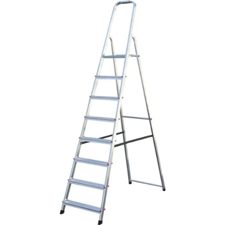 Leiter Krause CORDA 000767, Aluminium,Haushaltsleiter mit 8 Stufen