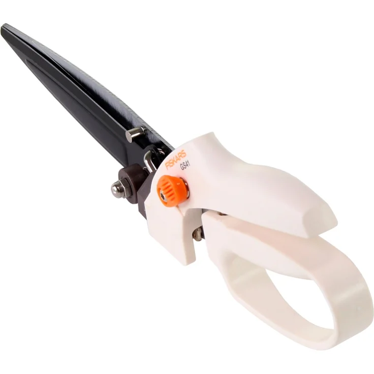 Fiskars Rasenkantenschere GS41 für Form- und Rückschnitt von Rasen und Hecken, Länge 35,5 cm, Gewicht 250 g, Weiß-Orange, FiberComp-Hochwertiger Stahl, Light, 1026917 mittelgroß – Bild 3