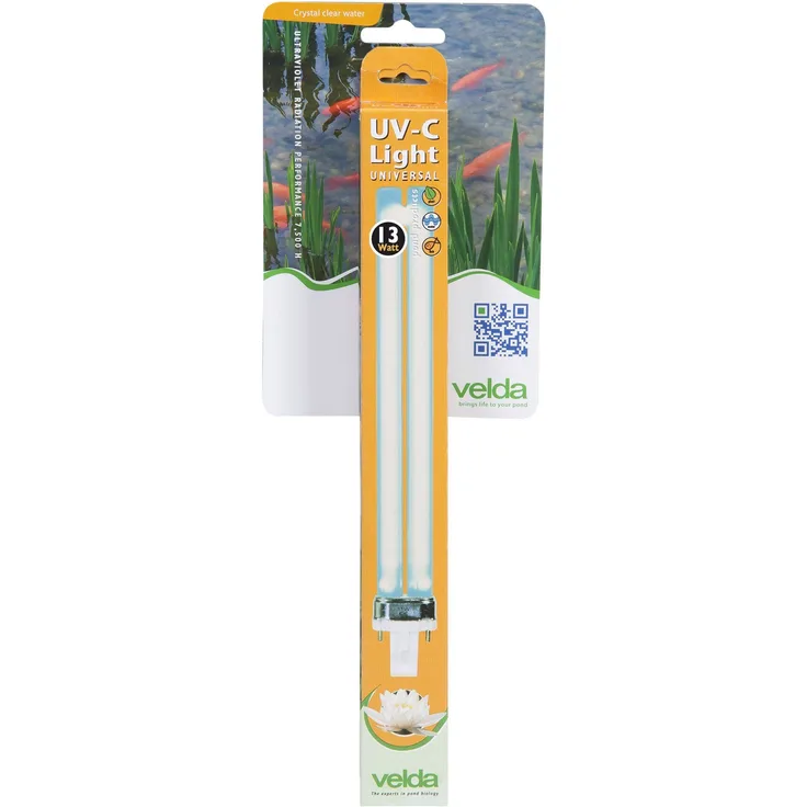 Velda 126623 Ersatz-UV-C Lampe für Elektronische Entferner gegen Grünalgen im Teich, UV-C PL Lampe 13 Watt