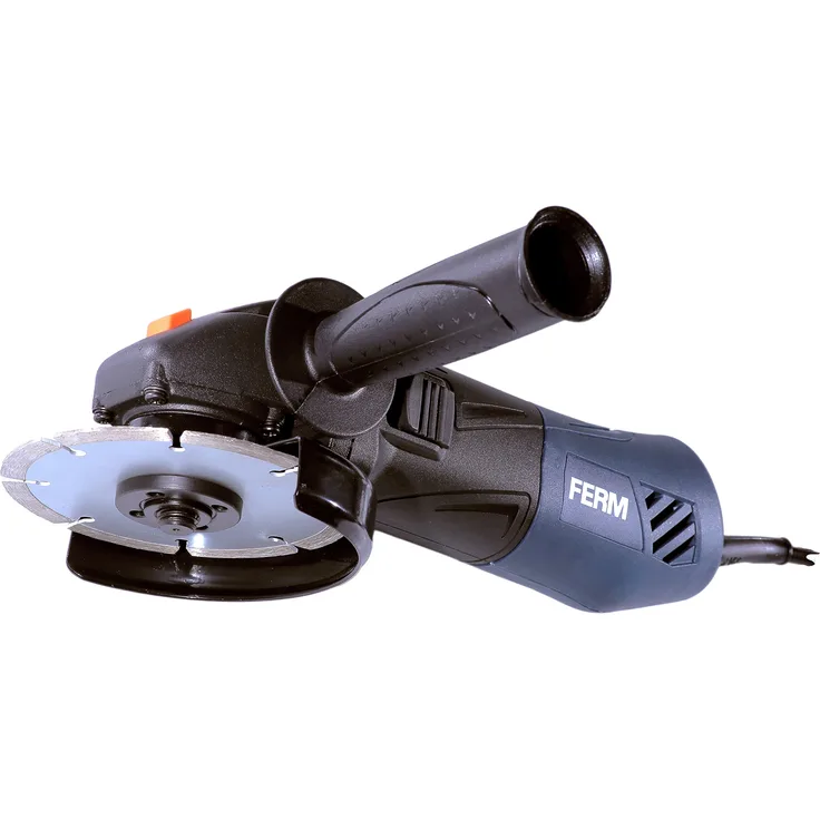 FERM Winkelschleifer 850W - 125mm - Mit Elektronische wiederanlaufschutz und verstellbare Seitengriff - Softgriff 125 mm Elektrisch