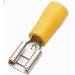 9,8 mm flache, isolierte elektrische Buchsenklemme, gelb (Satz mit 20 Stück)