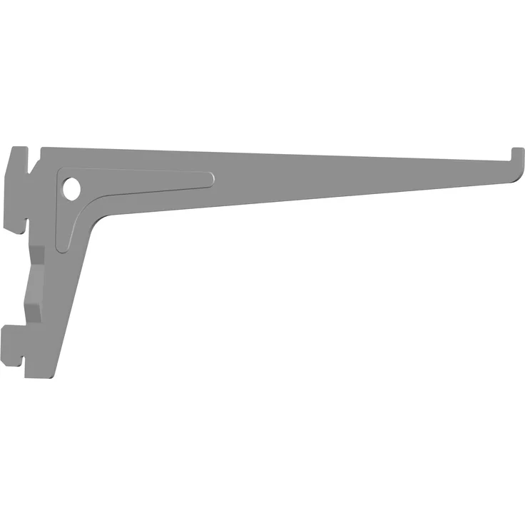 Element System 18133-00005 PRO-Träger Regalträger 1-reihig - 2 Stück - 7 Abmessungen - 3 Farben-L = 20 cm-weißaluminium-für Regalsystem-Wandschiene