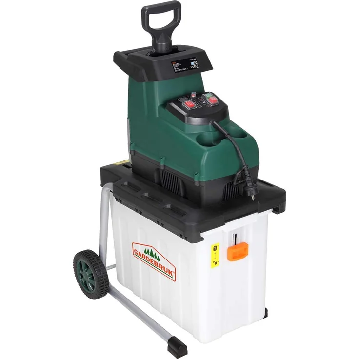 Gardebruk elektrischer Leisehäcksler 2800 W max. 45 mm Astdicke 60L Auffangbox Gartenhäcksler Walzenhäcksler Schredder Häcksler – Bild 4