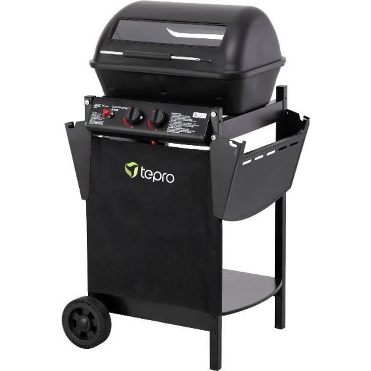 Tepro Lavasteingasgrill Irvine - Grillwagen mit Rollen, Schwarz – Bild 4