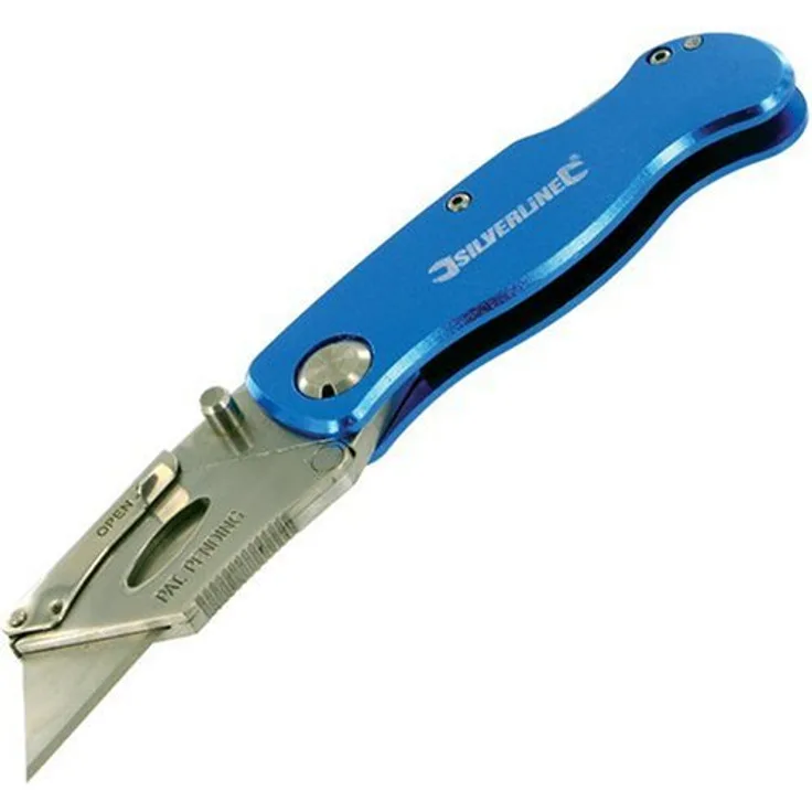 Silverline 290192 Einhandmesser und 10 Ersatz-Universalklingen 90 mm