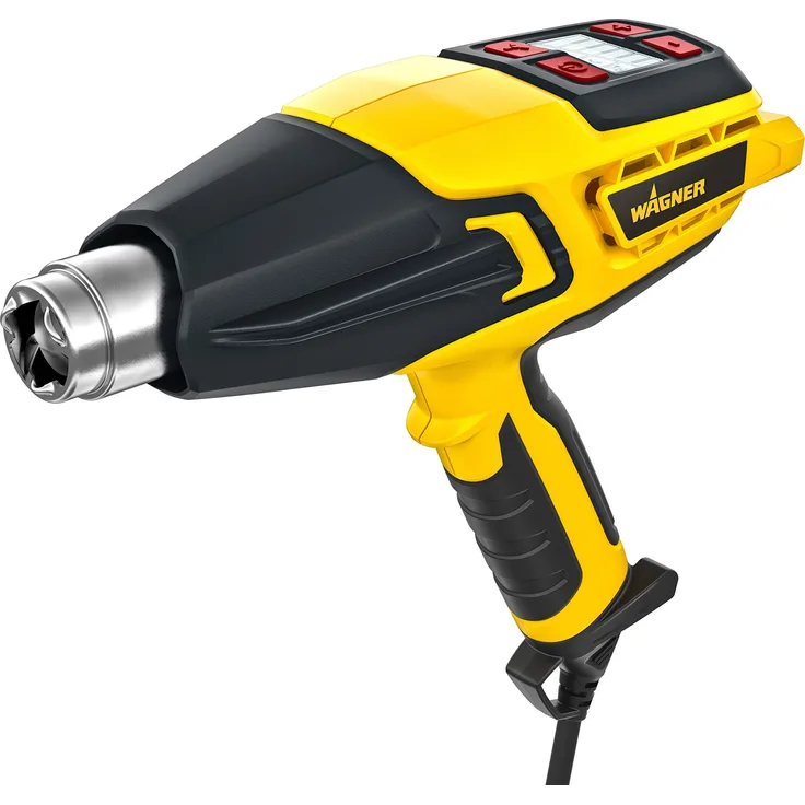 WAGNER Heißluftpistole FURNO 500 - max. 600°C, 2000 W, Luftmenge 800 l-min, ergonomischer Handgriff inkl. Zentrier- und Abstrahldüse & LED-Anzeige