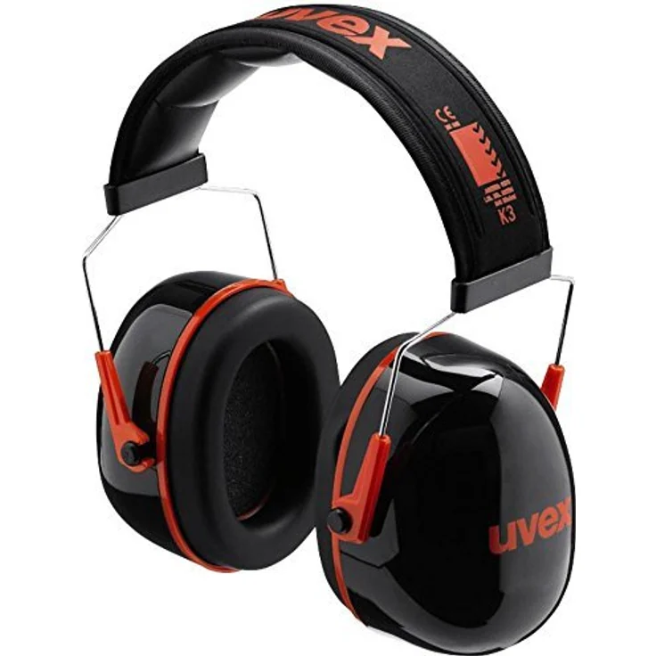 Kapselgehörschutz Uvex K3 Schwarz-Rot – Bild 1