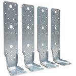 4 massive Winkelverbinder mit Eckverstärkung, Sicherung, Verankerung, Befestigung Gartenhaus