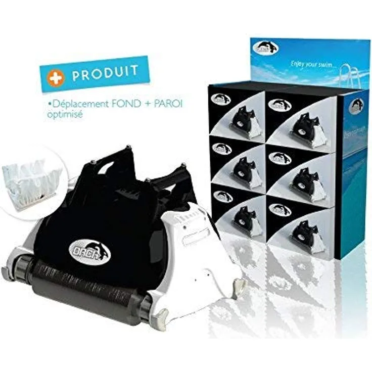 Orca 105998 Reinigungsroboter für Pool, Boden und Wand, O150, Schwarz, Weiß