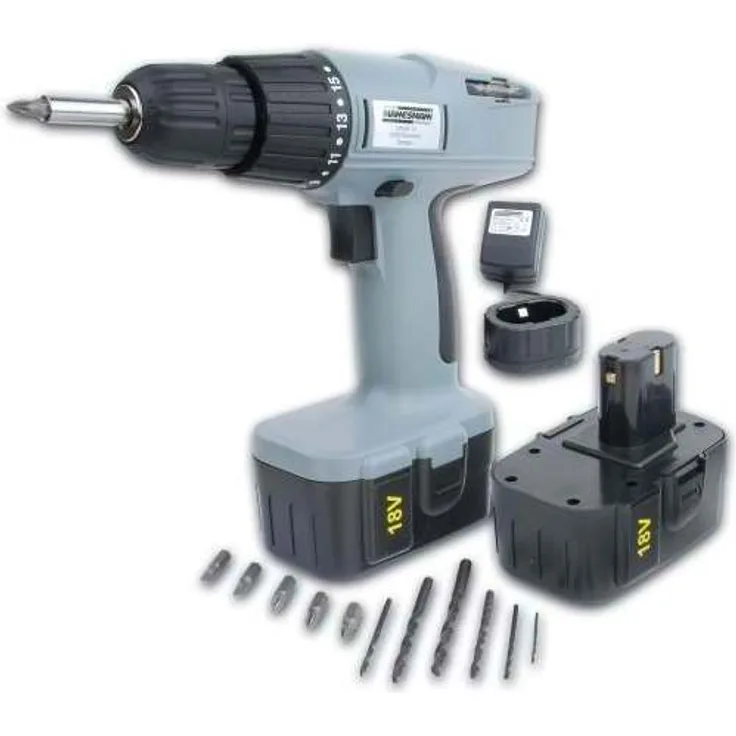 Mannesmann Werkzeugkoffer mit Akkubohrschrauber 75-tlg. 18 V (M17975)