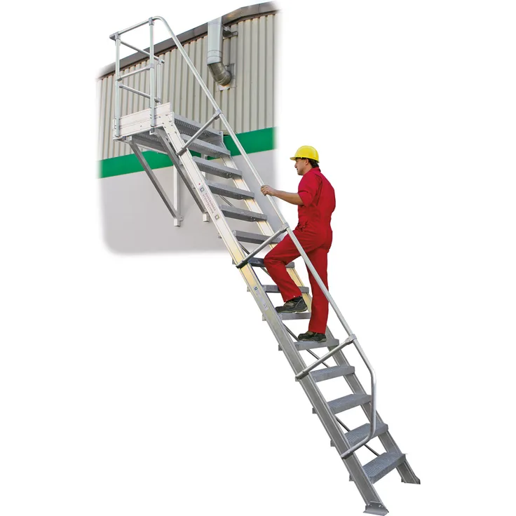 Günzburger Treppe mit Plattform 60° inkl. einen Handlauf, 600mm Stu (300364)