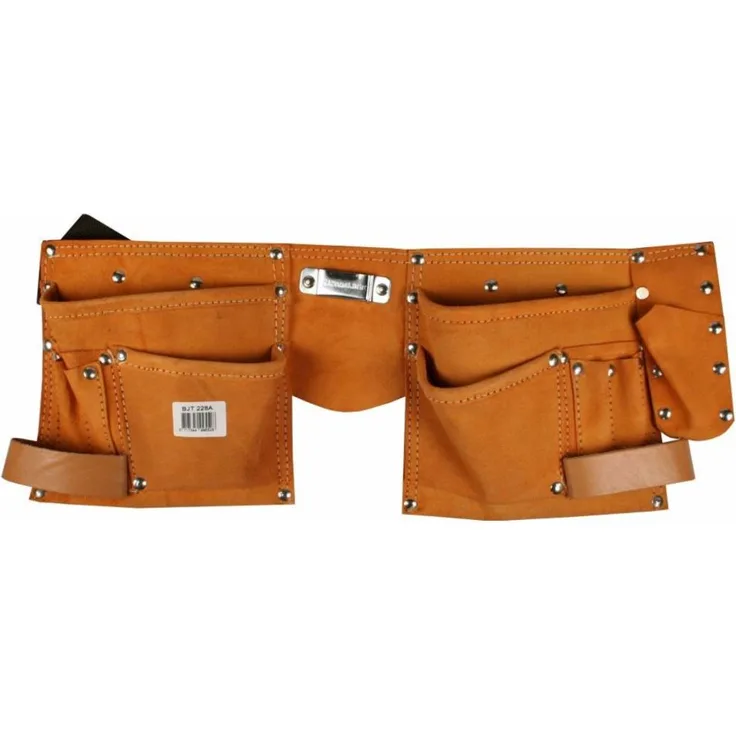 Benson Tools 004365 Leder Werkzeuggürtel mit Taschen und Halteschlaufen
