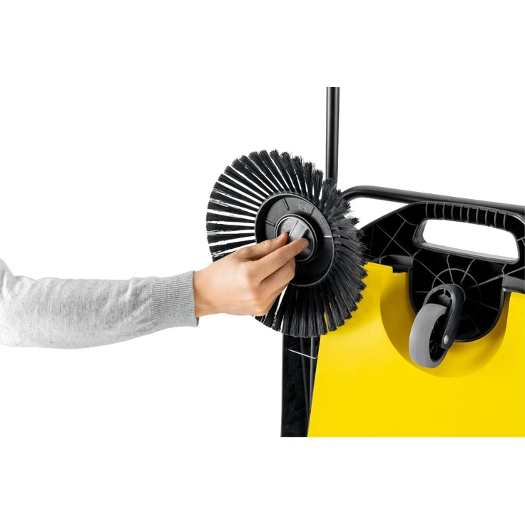 Kärcher Kehrmaschine S 4 Flächenleistung 1800 m²-h, 1 Seitenbesen, Kehrbehälter 20 l, Arbeitsbreite 510 mm, platzsparende Verstauung, höhenverstellbarer Schubbügel, selbststehender Kehrbehälter – Bild 2