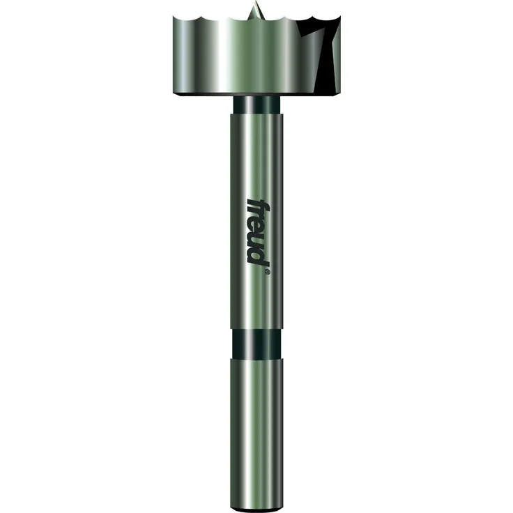 Freud PB-007 Präzisionsschere, 2,5 x 0,95 cm Schaft, Wellenschliff, Forstnerbohrer, PB-009, Precision Shear 1-1/4-Inch by 3/8-Inch Shank Serrated Edge Forstner Drill Bit, multi, Pack of 1