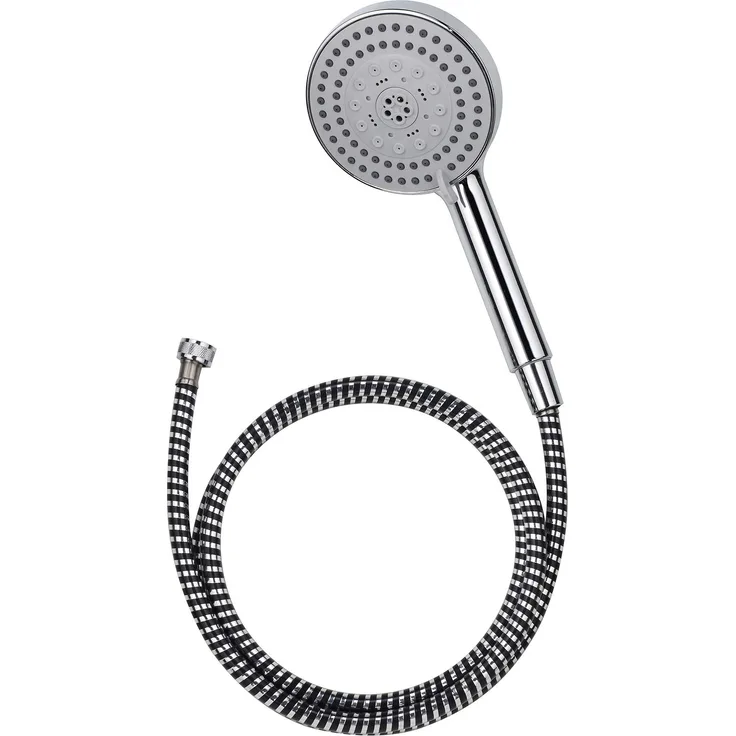 EISL DX5081C Storm Brauseset, Handbrause mit Strahlvarianten ujnd Brauseschlauch, Duschschlauch, Chrom