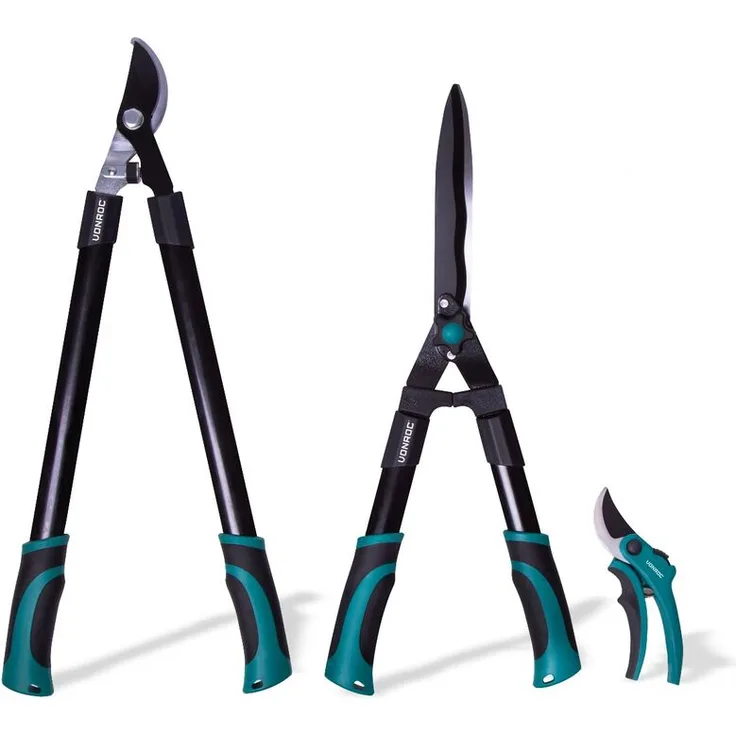 Gartenscheren Set 3-teilig Astschere, Heckenschere und Universal-Gartenschere