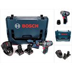 Bosch Professional GSR 12V-15 FC Akku-Bohrschrauber FlexiClick (2 x 4,0 Ah) mit Ladegerät in L-Boxx