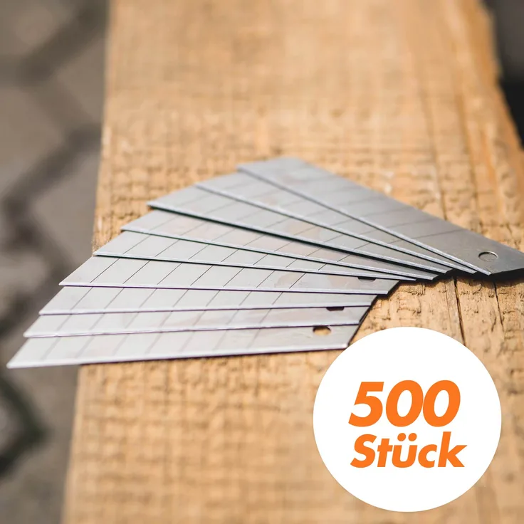 500 Stück FRONTTOOL Abbrechklingen - Ersatzklingen für Cuttermesser 18 mm