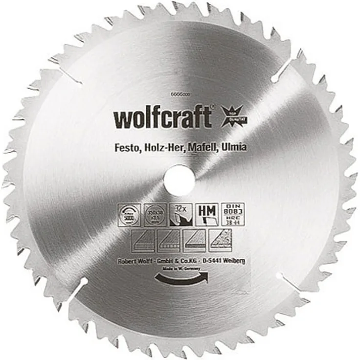 Wolfcraft 6668000 HM-Kreissägeblatt, 36 Zähne Ø 400 x 30 x 3,5