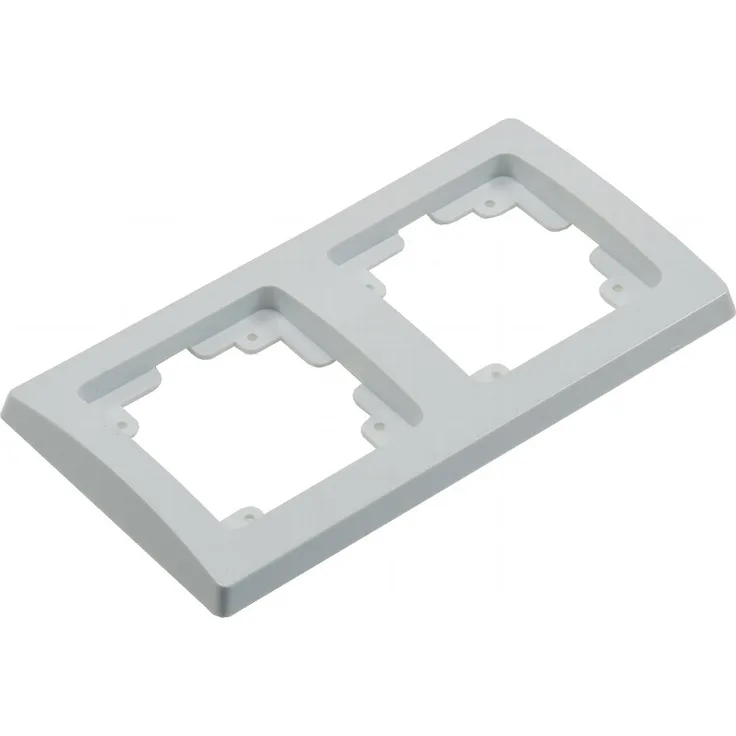 DELPHI Schalter-Serie reinweiß Rahmen 2-fach