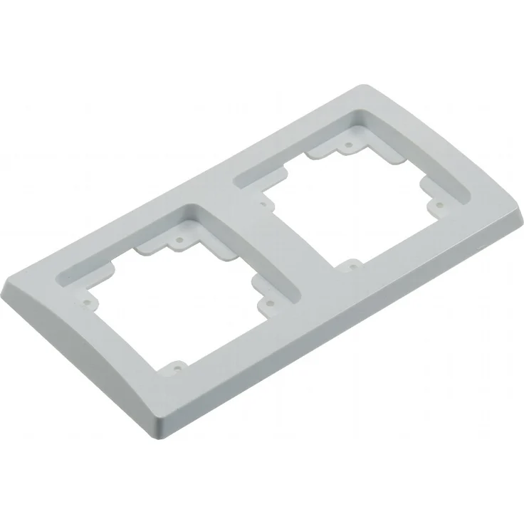 DELPHI Schalter-Serie reinweiß Rahmen 2-fach