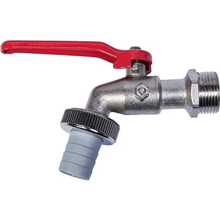 Cornat Kugelauslaufhahn - 26,44 mm (3-4 Zoll) AG - Inklusive Schlauchanschluss - Hochwertiges Messing - Ideal als Außenzapfstelle - Zapfhahn für Regentonnen - Wasserhahn - Absperrhahn - FLOR92585 Bewässerungszubehör