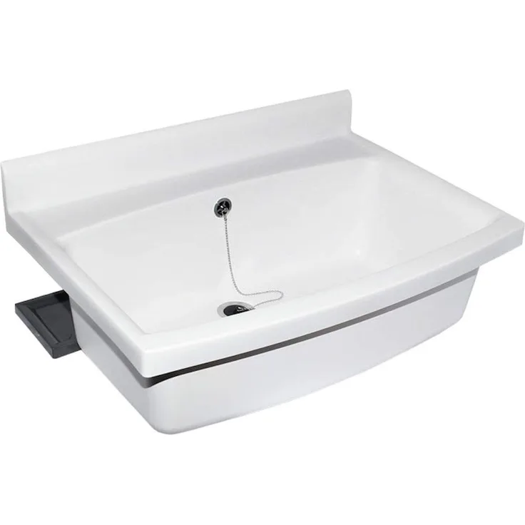 Sanit 60.007.01.0099 maxi Becken mit Überlauf weiß, Weißanthrazit