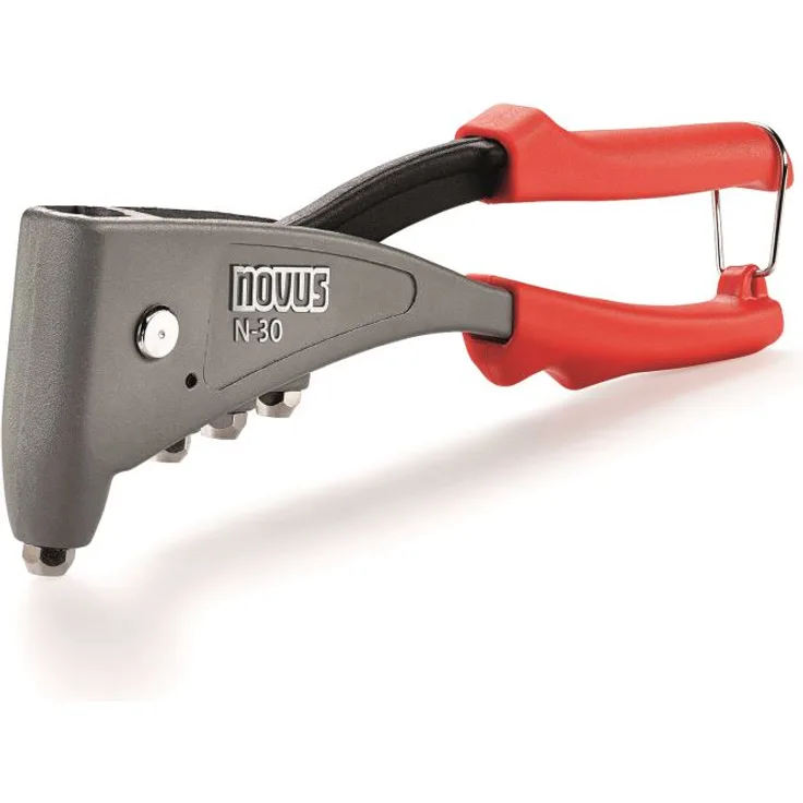 Novus Blindnietzange N-30, ergonomische Profi-Nietzange, 1-Hand-Bedienung, aus Aluminium und Stahl, Griffverriegelung