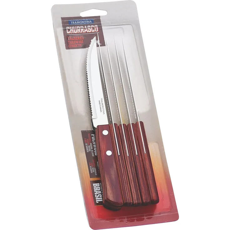 Tramontina Grillbesteckset Grillwerkzeug, Edelstahl, 6 Stück