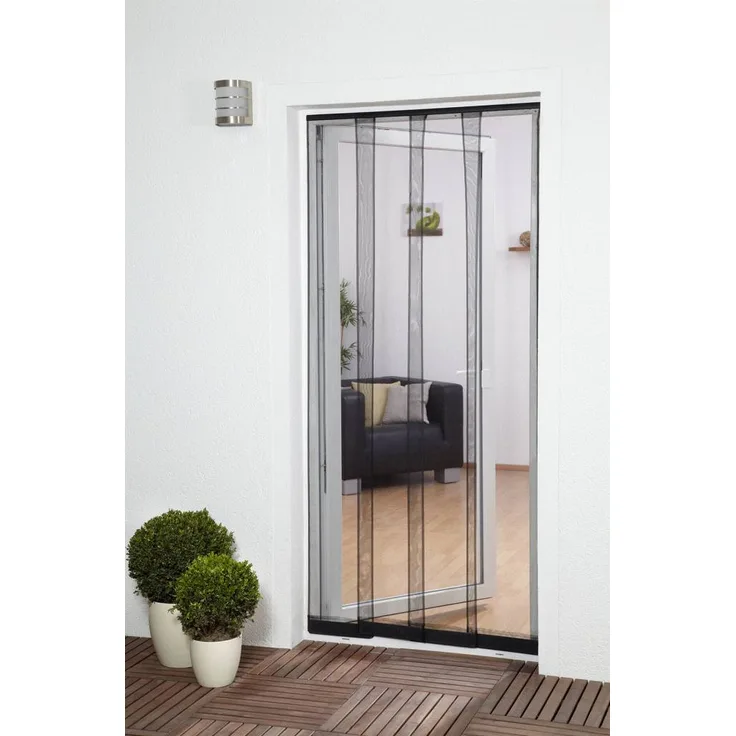 Fliegengitter Lamellenvorhang 100x220cm anthrazit 4tlg Filatec 100410205-VH