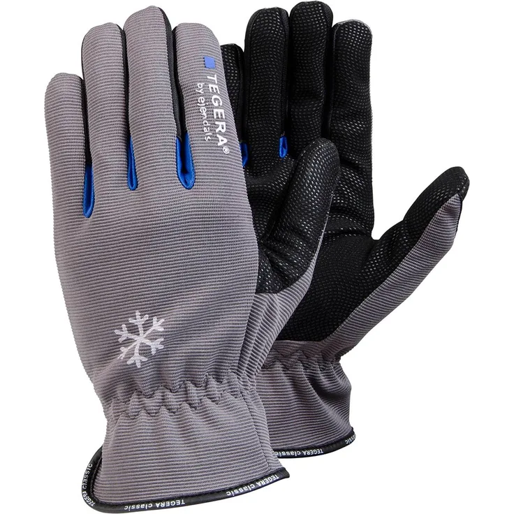 Ejendals Handschuh Tegera 417 aus Synthetikleder, Größe 8, 1 Stück, grau / schwarz, 417-8